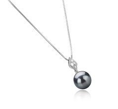 11-12mm tahitian Pandantiv in Frida Negru