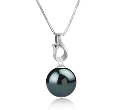 11-12mm tahitian Pandantiv in Elin Negru