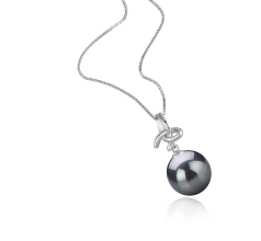 10-11mm tahitian Pandantiv in Maude Negru