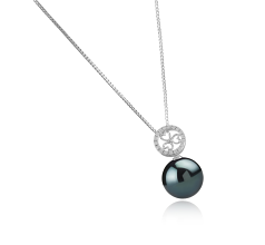 12-13mm tahitian Pandantiv in Klara Negru