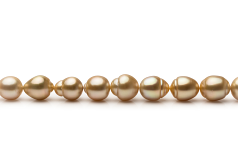 10.1-12.5mm Marea Sudului Colier in 18 inches Aur