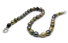 8-10mm tahitian Colier in 16 inci Multicolor