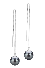 8-9mm De apa dulce Set de cercei in Dot? Negru
