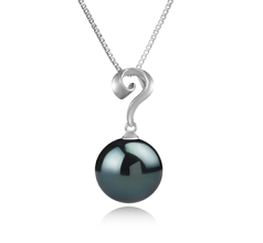 11-12mm tahitian Pandantiv in Lorna Negru