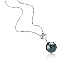 11-12mm tahitian Pandantiv in Lorna Negru