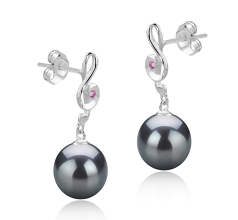 9-10mm tahitian Set de cercei in Cheryl Negru