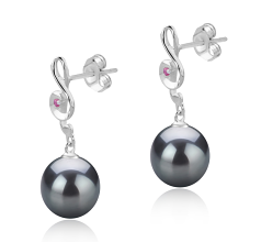 9-10mm tahitian Set de cercei in Cheryl Negru