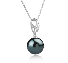11-12mm tahitian Pandantiv in Moira Negru