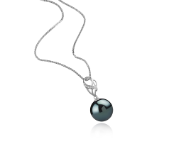 11-12mm tahitian Pandantiv in Moira Negru