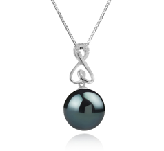 12-13mm tahitian Pandantiv in Patsy Negru