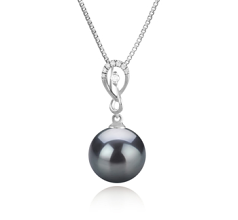 10-11mm tahitian Pandantiv in Lena Negru