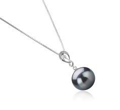 10-11mm tahitian Pandantiv in Lena Negru