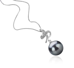 10-11mm tahitian Pandantiv in Bridget Negru