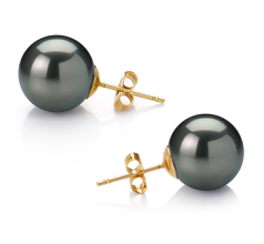 12-13mm tahitian Set de cercei in Negru