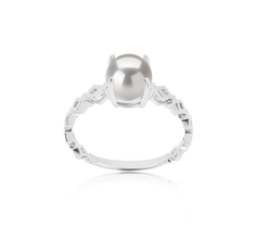 7.5-8mm De apa dulce Inel in R?s?ritul Alb