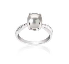 7.5-8mm De apa dulce Inel in Mereu Alb