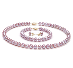 7-8mm De apa dulce Set in Lavanda