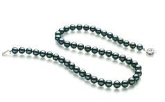 7.5-8mm japoneza Akoya Colier in Negru