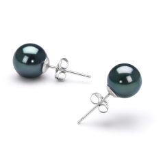 7.5-8mm japoneza Akoya Set de cercei in Negru
