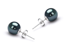 7.5-8mm japoneza Akoya Set de cercei in Negru