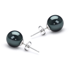 8.5-9mm japoneza Akoya Set de cercei in Negru