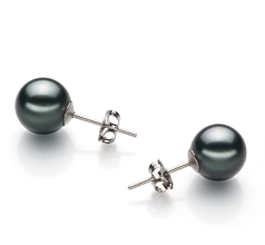 8-9mm tahitian Set de cercei in Negru