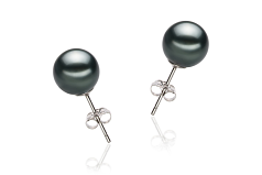 8-9mm tahitian Set de cercei in Negru