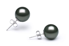 10-11mm tahitian Set de cercei in Negru