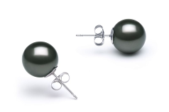 10-11mm tahitian Set de cercei in Negru