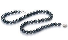 7.5-8mm japoneza Akoya Set in Negru