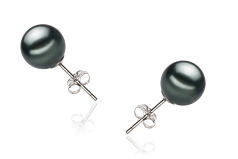 9-10mm tahitian Set de cercei in Negru