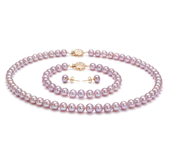 6-6.5mm De apa dulce Set in Lavanda