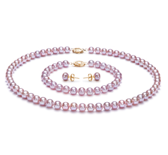 6-6.5mm De apa dulce Set in Lavanda