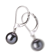 7-8mm De apa dulce Set de cercei in Marcella Vopsit în negru