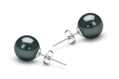 8-9mm japoneza Akoya Set de cercei in Negru