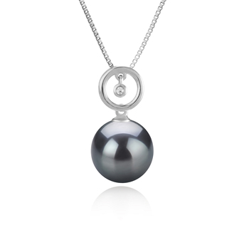 11-12mm tahitian Pandantiv in Aurora Negru