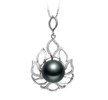 12-13mm tahitian Pandantiv in Calda Negru