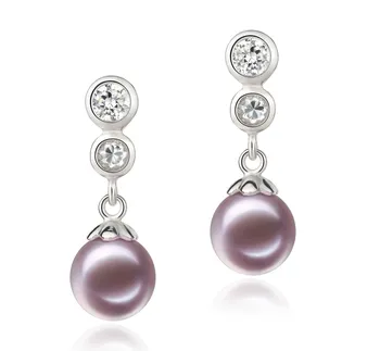 7-8mm De apa dulce Set de cercei in Colleen Lavanda