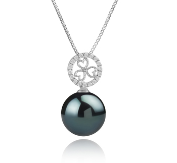 12-13mm tahitian Pandantiv in Klara Negru