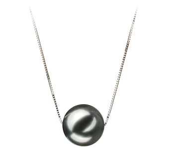 10-11mm tahitian Pandantiv in Kristine Negru