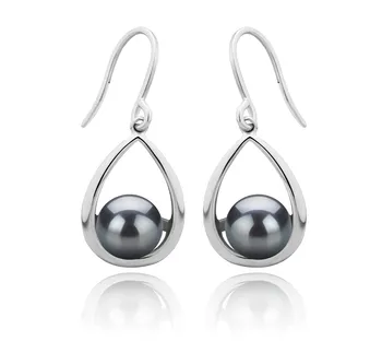 7-8mm De apa dulce Set de cercei in Marcia Negru