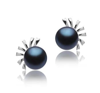 7-8mm De apa dulce Set de cercei in Marissa Negru