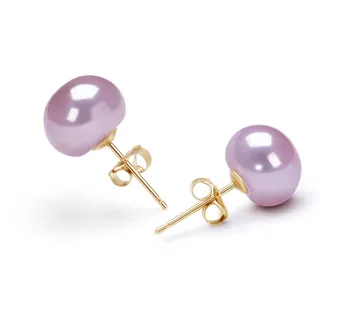 9-9.5mm De apa dulce Set de cercei in Lavanda