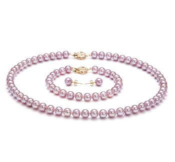 6-6.5mm De apa dulce Set in Lavanda