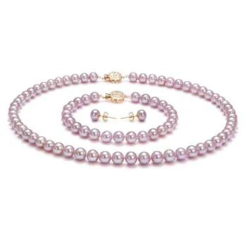 6-6.5mm De apa dulce Set in Lavanda