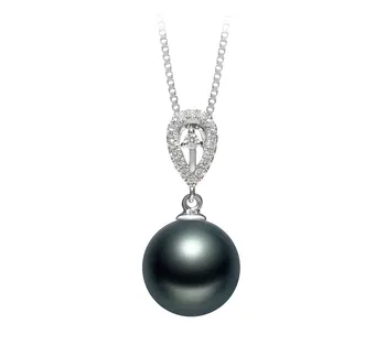 10-11mm tahitian Pandantiv in Raina Negru