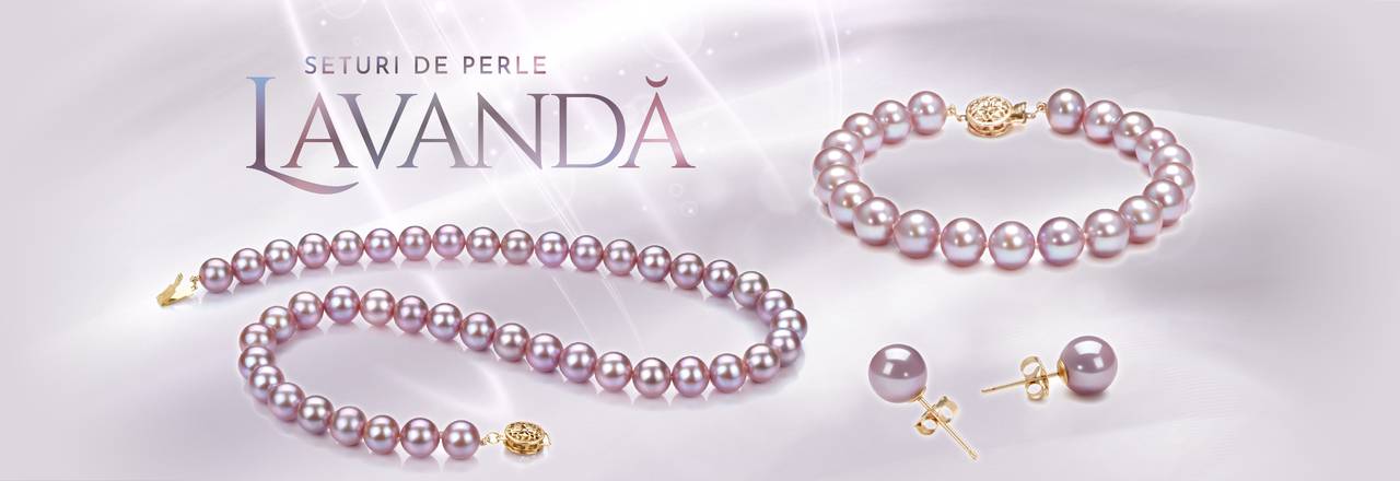 PearlsOnly Seturi de perle de lavandă