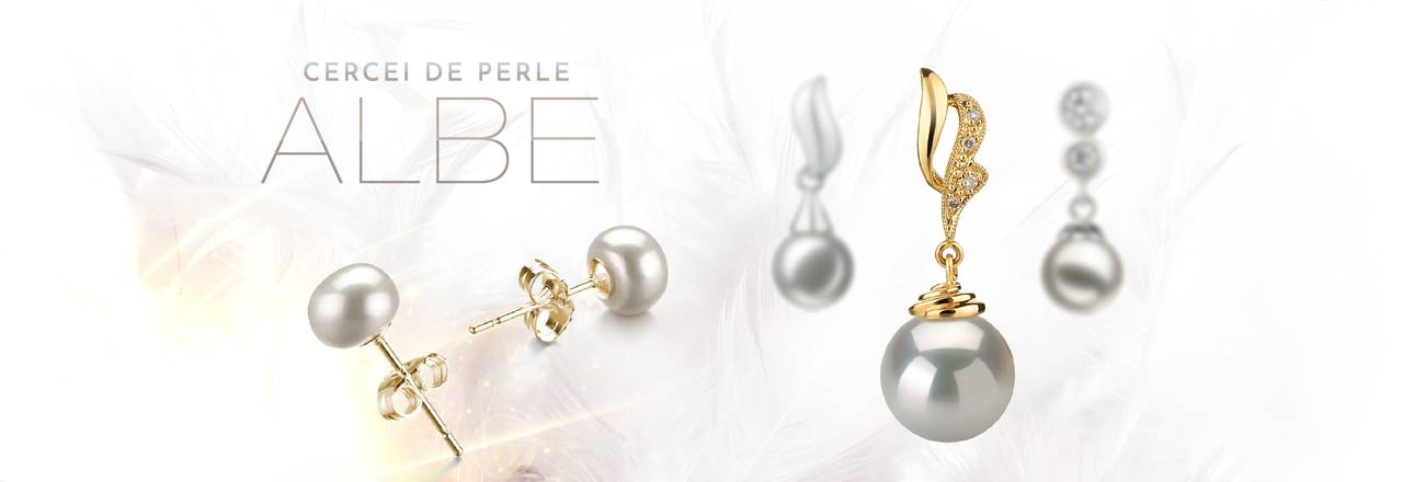 PearlsOnly Cercei cu perle albe