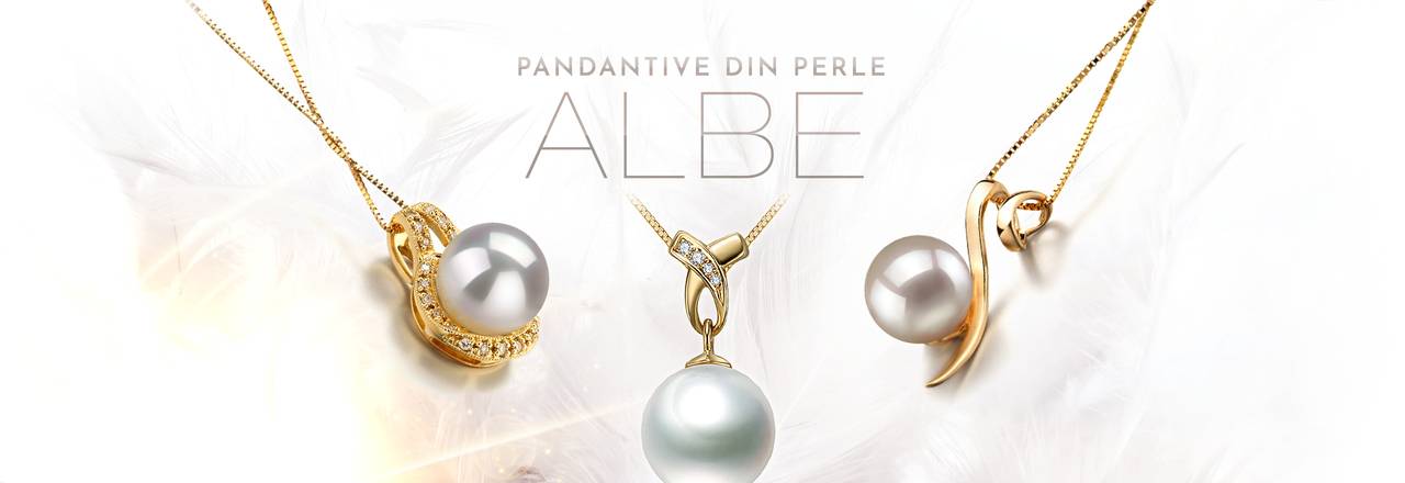PearlsOnly Pandantive cu perle albe