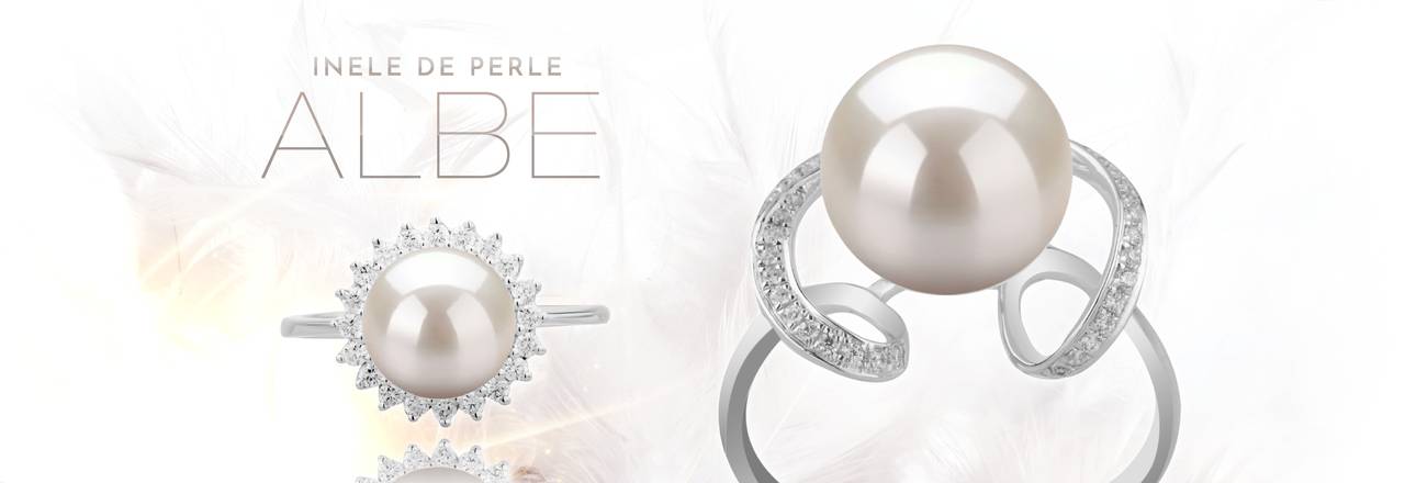 PearlsOnly Inele cu perle albe